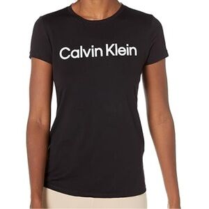 Calvin Klein Classic Black Performance Stretch Tee Size S